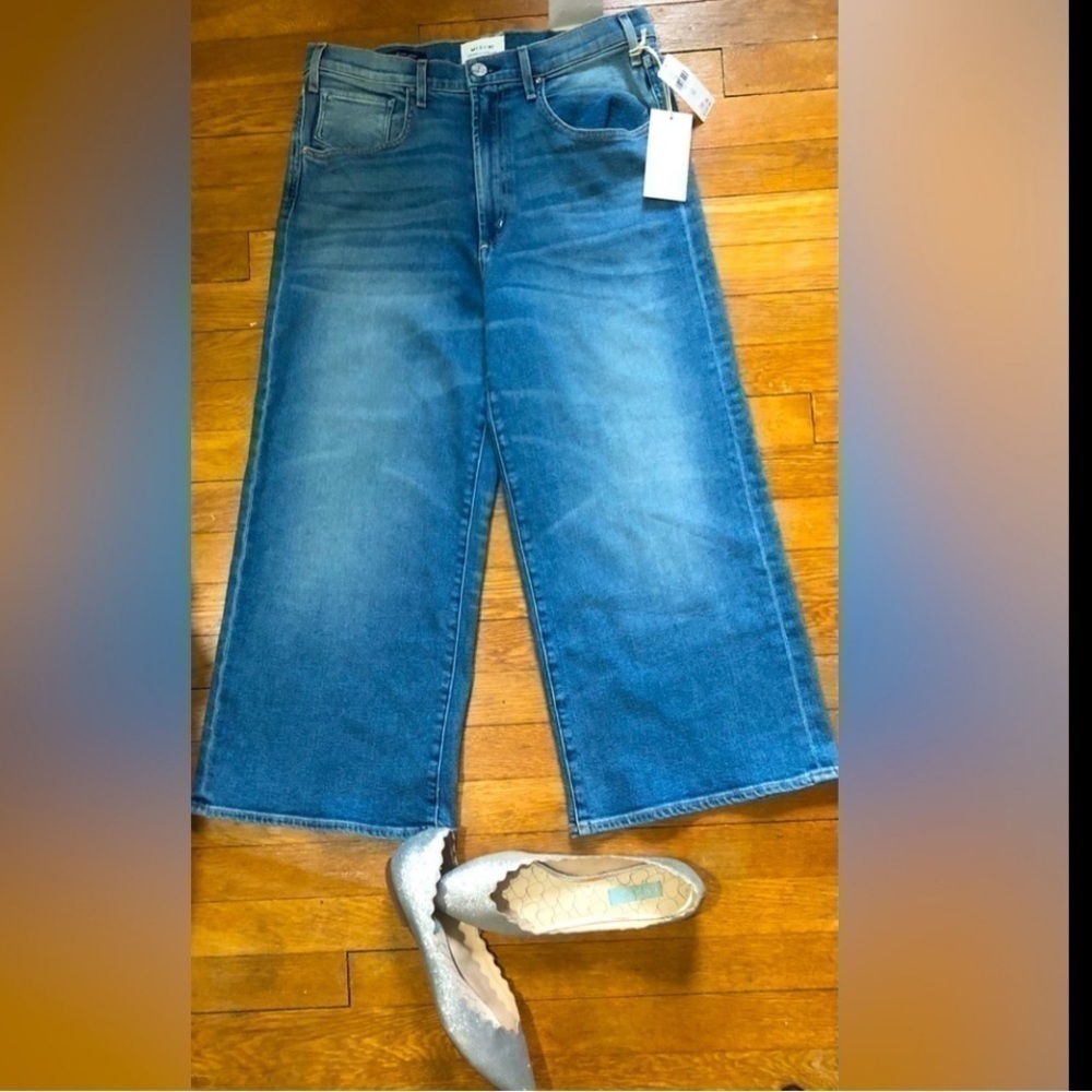 NWT 32 McGuire High-Rise Crop Flare Premium Denim Jeans